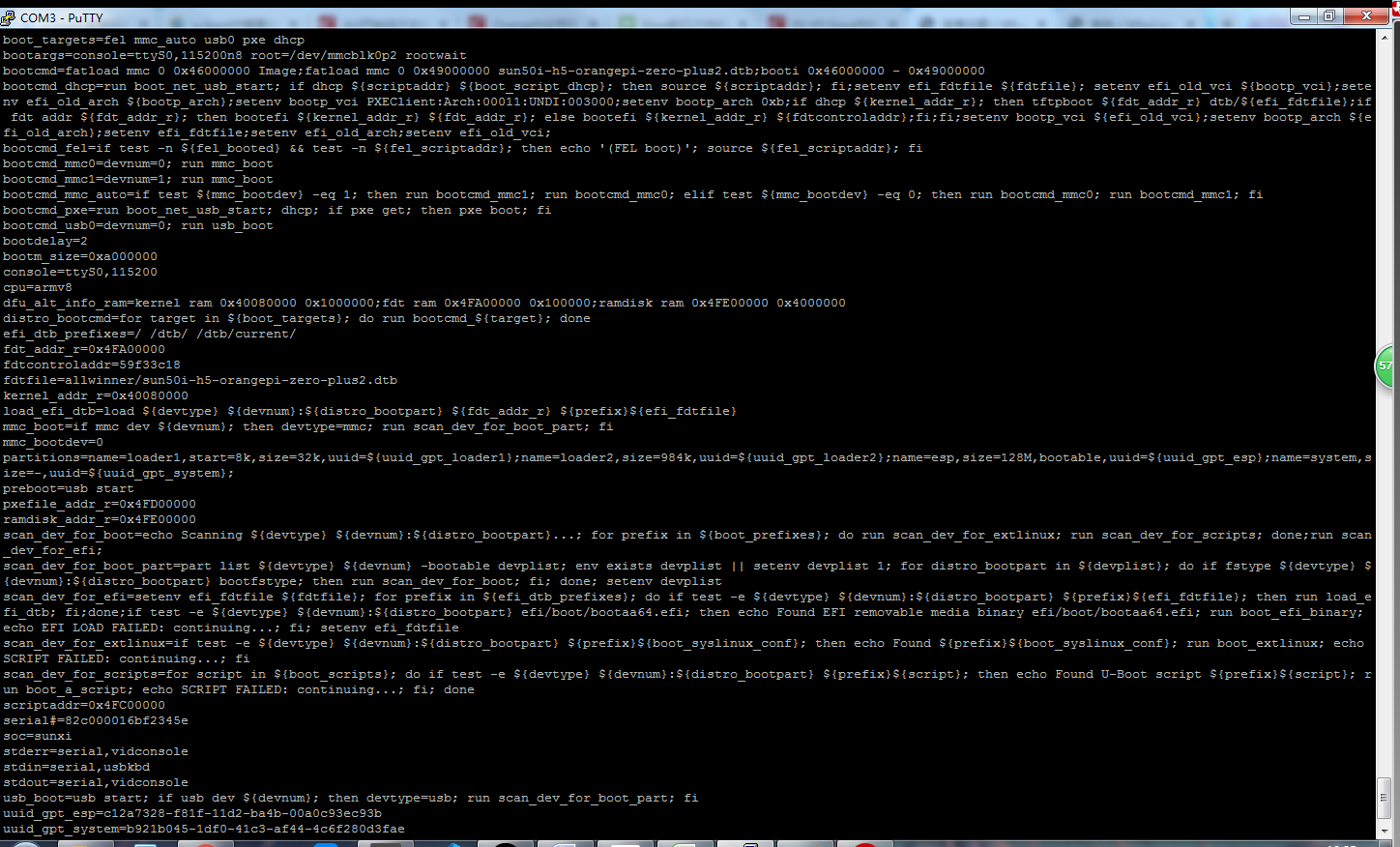 u-boot env