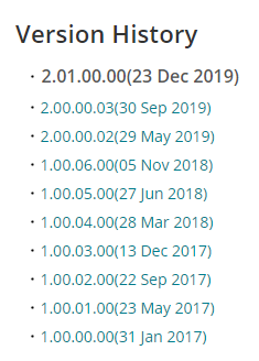 C2000VersionHistory