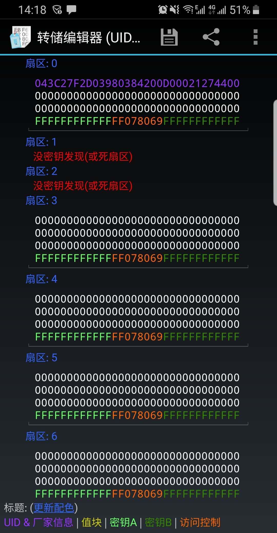 卡片内容信息