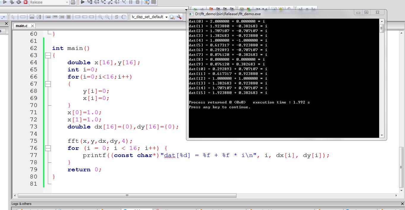 fft又来了,这次更简单,代码才30行 / Qt/MSVC/MINGW/C++/MFC/GTK+/Delphi/BCB / 哇酷®开发者社区 ...
